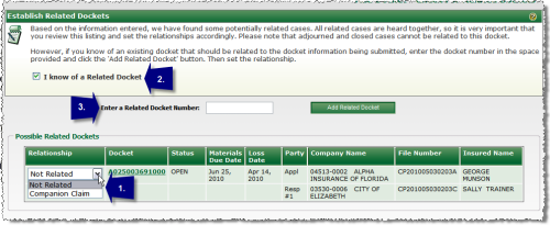 Related Dockets Related Dockets