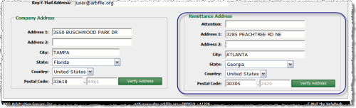 Remittance Address