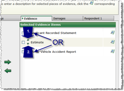 Reordering Evidence