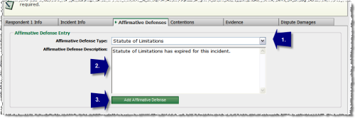 Entering Respondent Affirmative Defense Entering Respondent Affirmative Defense
