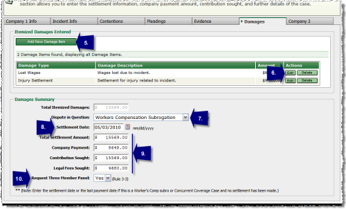 Entering Special Damages (2 of 2)